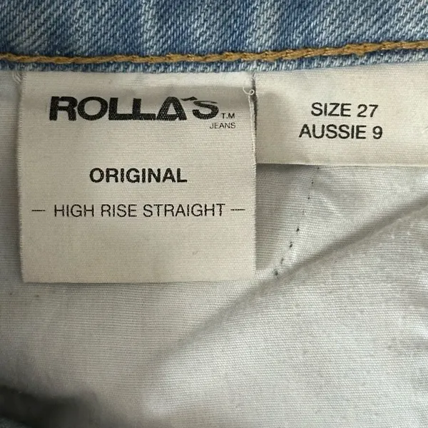 Rolla's High-Rise Straight Jeans Light Wash in Size 27 - Image 7