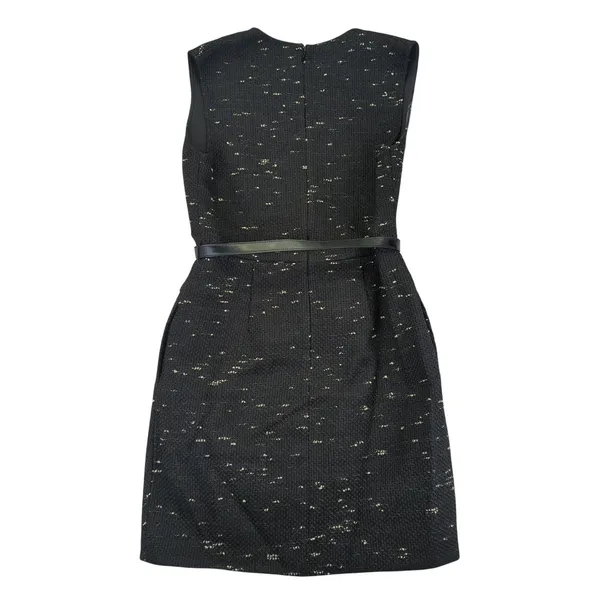 3.1 Phillip Lim Black Tweed Textured‎ Sheath Dress with Belt Size 4 Winter - Image 2