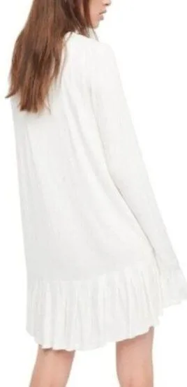 Free People Women's XS Your Girl Ruffle Tunic Dress White Boho Flowy Casual - Image 2