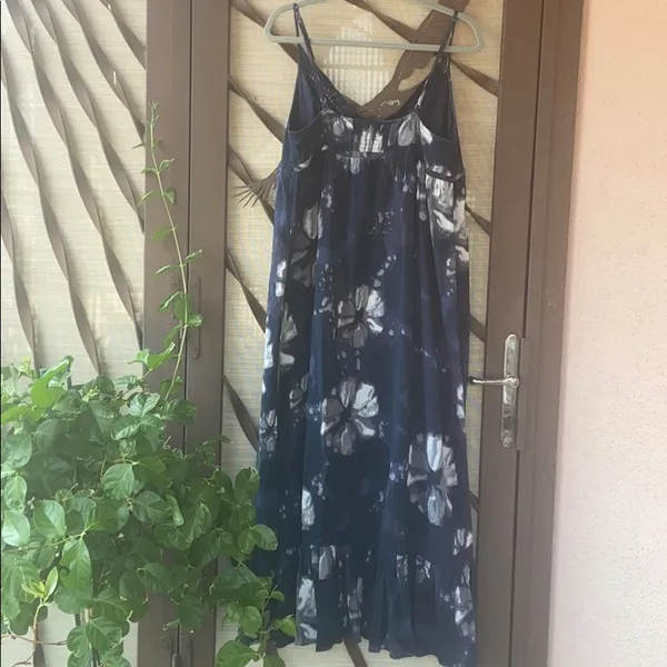 Lucky Brand Navy Blue Floral Maxi Dress - Image 5
