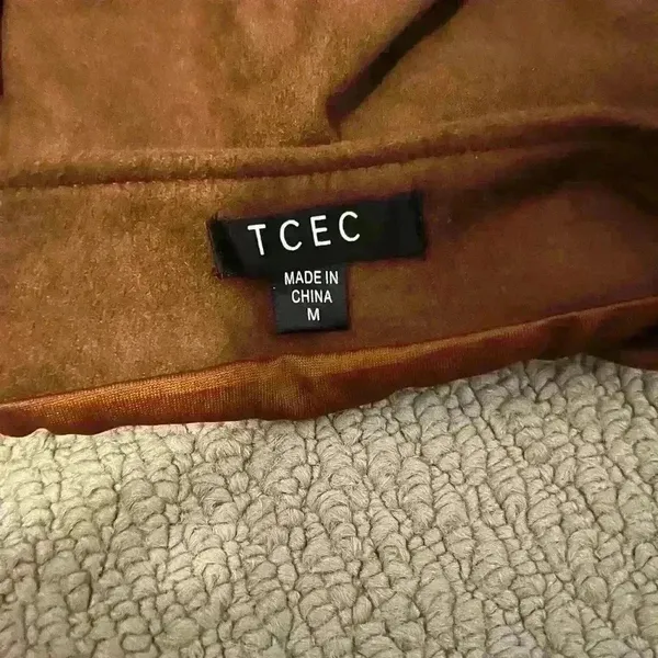 TCEC Skirt brown suede size medium - Image 3