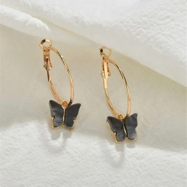 3/$30 💛 Butterfly Hoop Earrings - Image 2