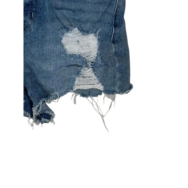 Anthropologie Women's‎ Shorts Button Fly Distressed Distressed Raw Hem Denim 27 - Image 2
