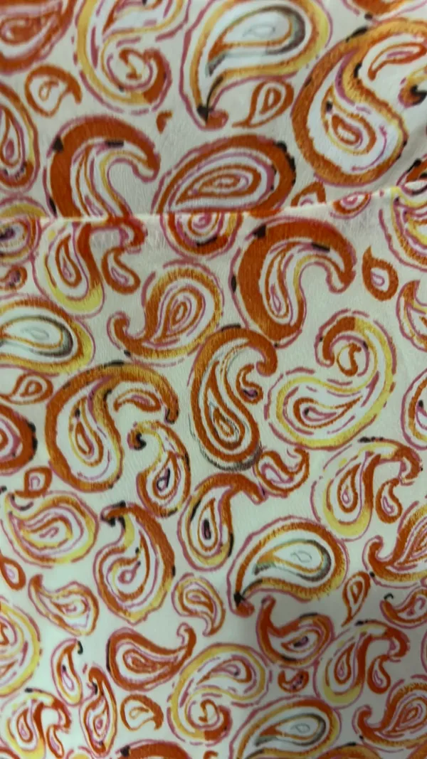 90s orange swirl halter-neck dress - Image 2