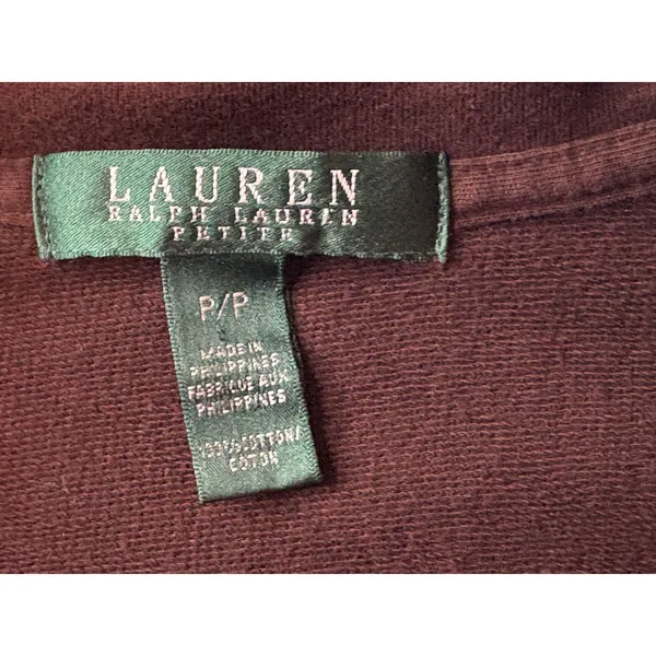 Lauren Ralph Lauren Petite Brown Cotton Utility Jacket Full Zip Snap Small P/P - Image 11
