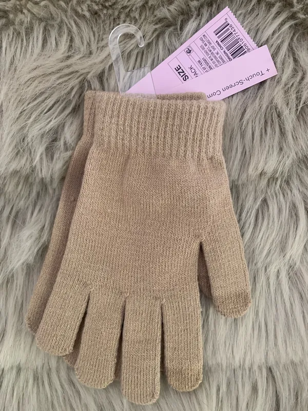 NWT Wild Fable Tech Touch Knit Gloves Tan - Image 2