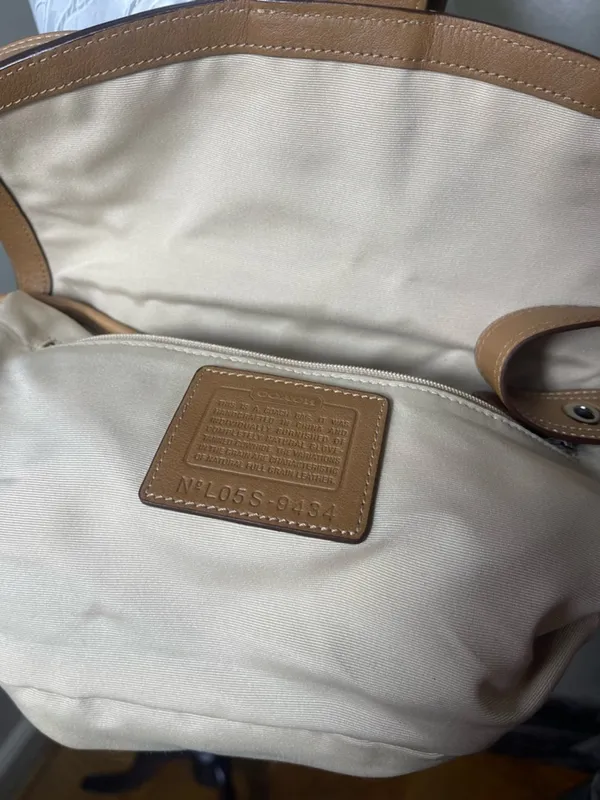 Coach Signature Sufflette leather handbag soho 9434 and purse Beige, Leather - Image 10