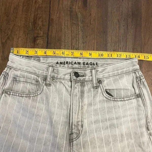 American Eagle Pinstripes Ripped Distressed Jeans - Image 4