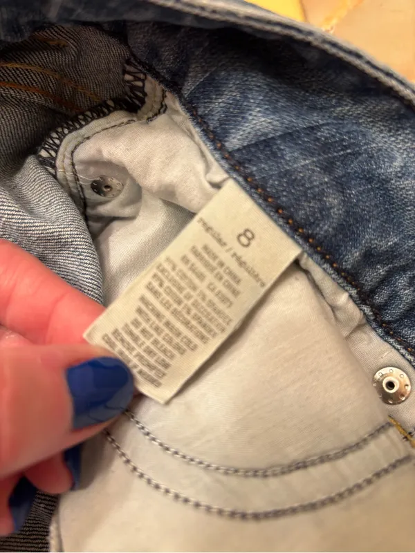 American Eagle Outfitters Light Blue Distressed Jeans - Image 4
