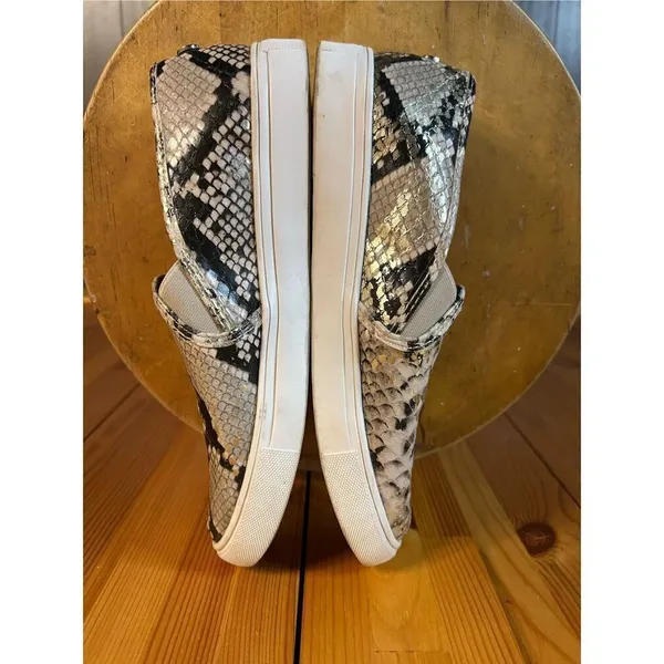 Steve Madden Womens Safary Fabric Faux Snakeskin Rubber Sole Slip Ons 9.5 - Image 6