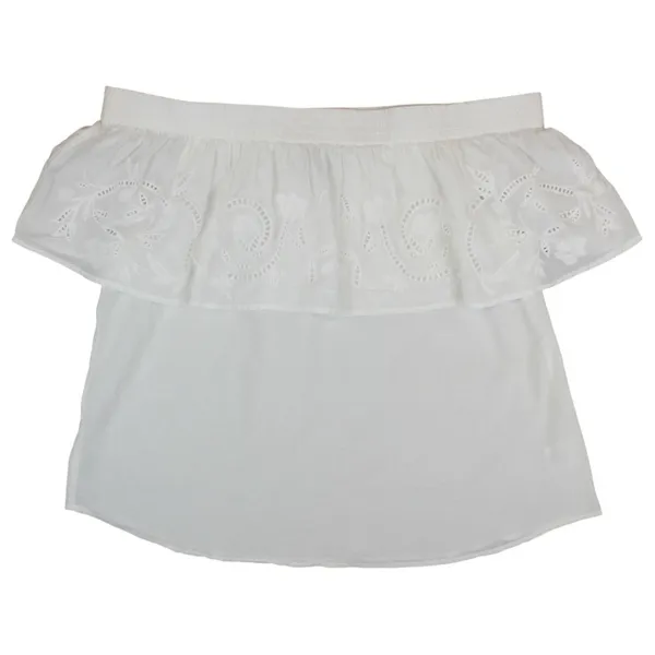 NEW A.N.A. White Floral Eyelet Off Shoulder Boho Festival Fairy‎ Top Size L - Image 3