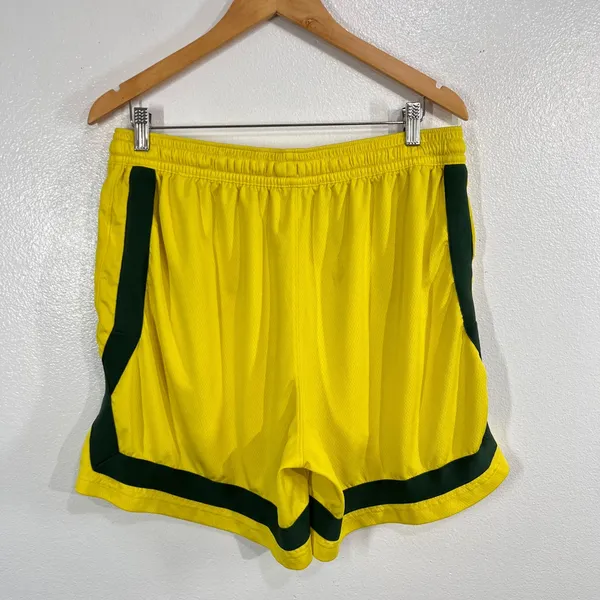 Nike Seattle Storm WNBA Basketball Performance Shorts Women XL Yellow Green - Image 2