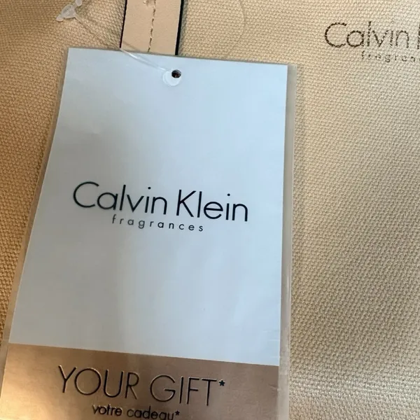 Calvin Klein Fragrance Light Pink Double Handle Beach Travel Tote Bag NIB - Image 3