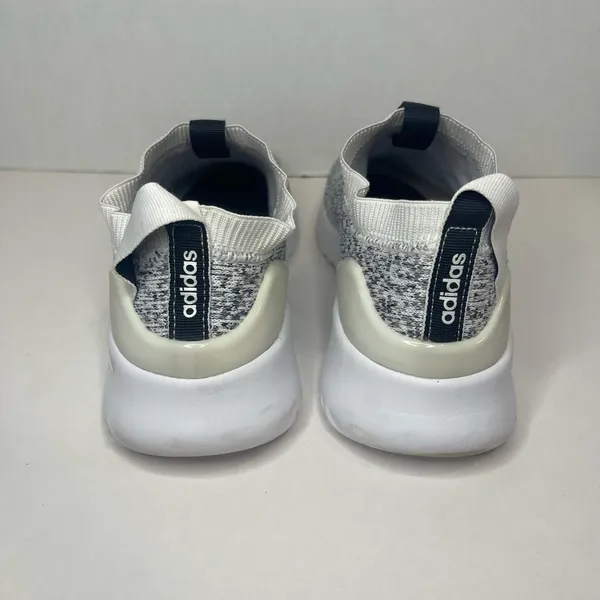 Adidas Cloudfoam Gray and White Slip-On Sneakers - Image 3