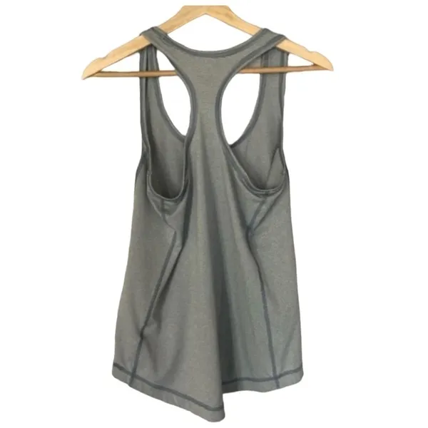 Zella Light Gray Stripe Scoop Neck‎ Tank Top S - Image 2