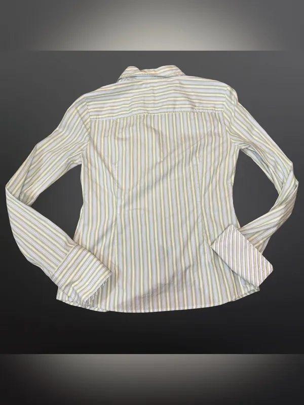 Vintage Ezra Fitch by Abercrombie & Fitch Y2K Button-Up 💚🩵 - Image 8