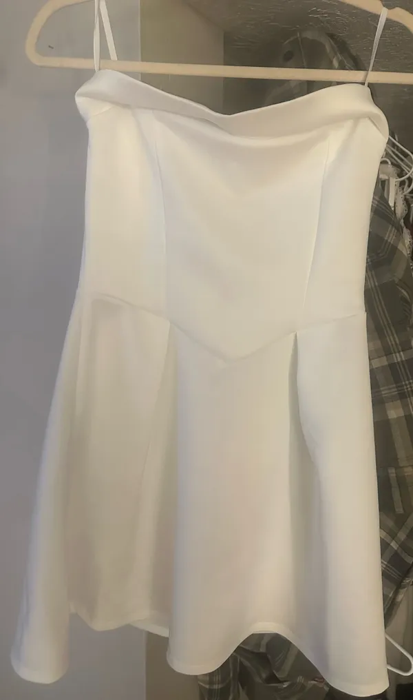 Windsor Sweet And Sassy Strapless Scuba Knit Skater Dress - Image 2