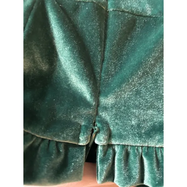NEW Y2K Johnny Wujek Evergreen Velvet Mini Prom Dress Size M - Image 7