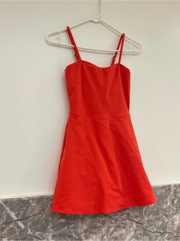 Alo Yoga Alosoft Courtside Tennis Dress Red Hot Summer Size XS - Image 3