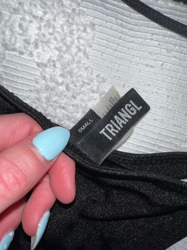 Triangl Black Sparkly Bikini - Image 3