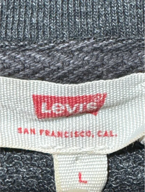 Levi's Classic Black Crewneck Sweatshirt - Size Large, Made - Image 3