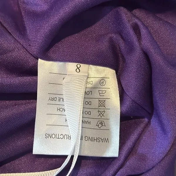 Women’s Purple Fully Sequined Short Prom Party Dress Halter Neck Size 8 NEW - Image 7