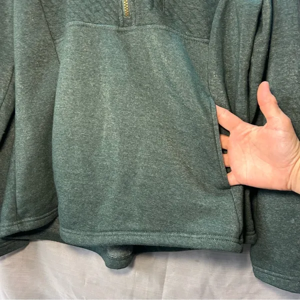 Avalanche green, 1/4 Zip Pullover Jacket, womens, large. - Image 6