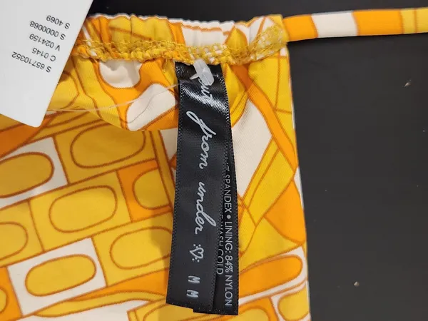 Out From Under Urban Outfitters Orange Retro Print Bikini Top Size Medium NWT - Image 7