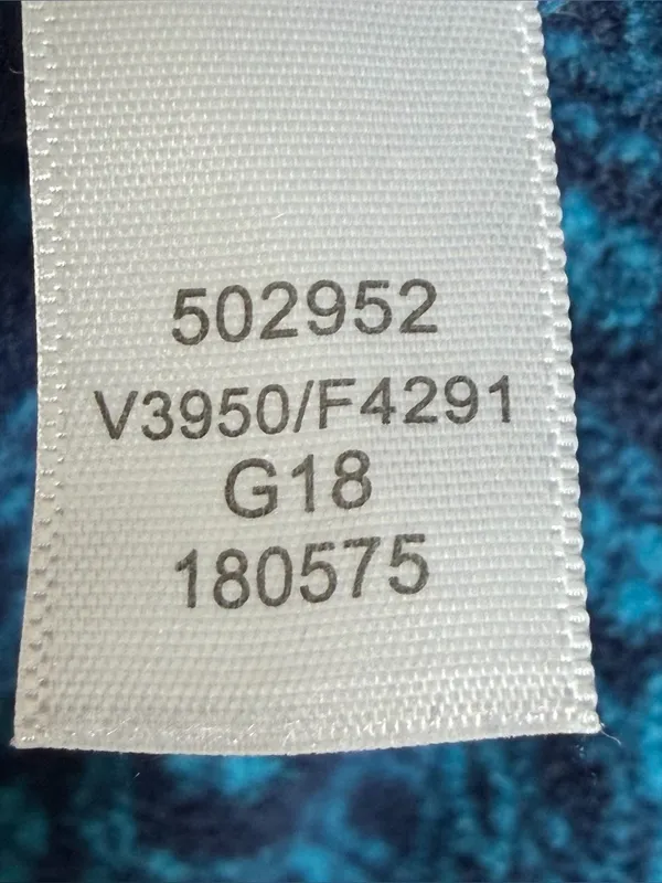 Lands End Women’s XL 18 Blue Teal Geometric Fleece Quarter Zip Pullover Gorpcore - Image 7