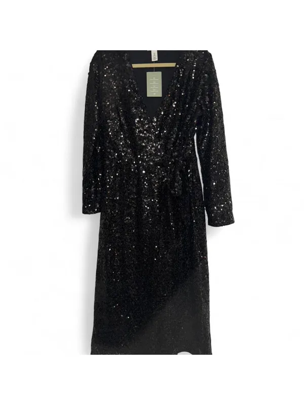 H&M SEQUINED WRAP DRESS - Image 2
