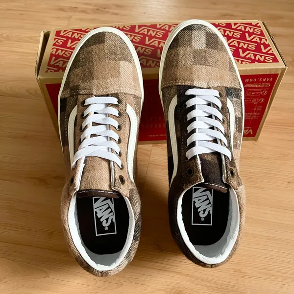 Vans Old Skool 'Checkerboard Sweater - Brown' Mens 9.5 US Women 11.0 US - Image 6