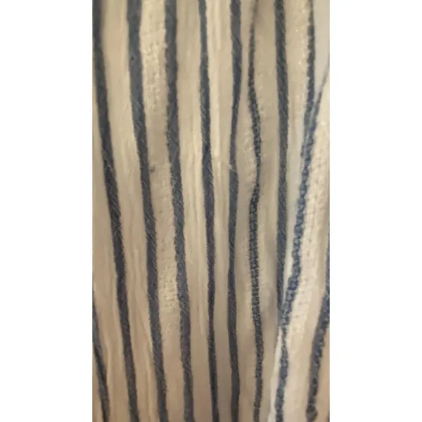 Japna Blue White Striped Tube Top Strapless Capri Pantsuit Women's Sz XS - Image 12