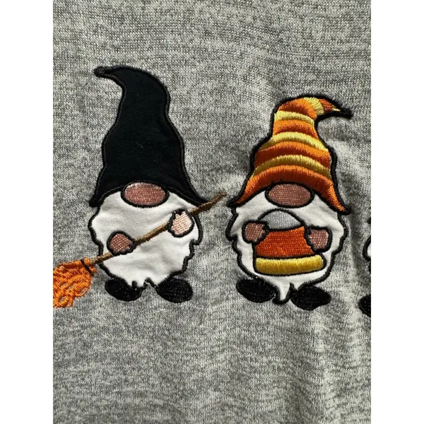 My Danielle Women's Size Large‎ Halloween Gnome 3/4 Sleeve Long Tee - Image 5