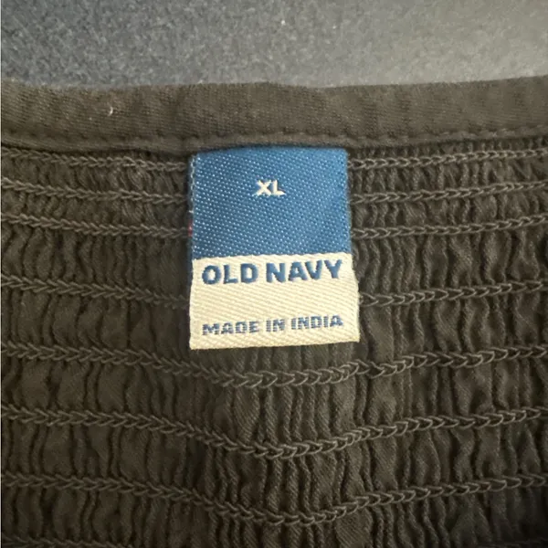 Old Navy Black Blouse with‎ Tassel Accents - Image 5