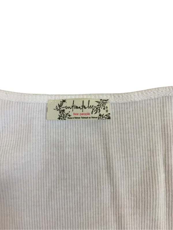 Free People Intimately White Surplice Cap‎ Sleeve Ruched Thong Bodysuit XS - Image 2