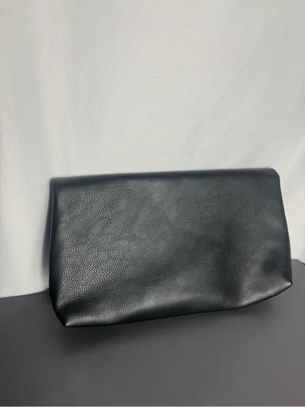 Juicy Couture Black faux leather Fold Top clutch going out Purse Gold Hardware - Image 6