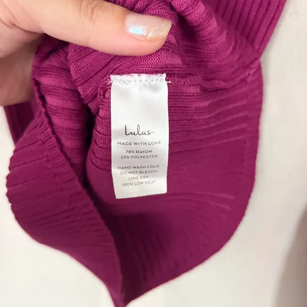 Lulus Chic Observations Purple Ribbed V-Neck Sweater Top - Image 9