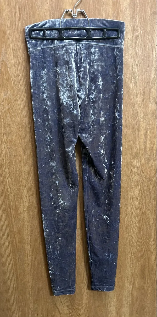 Aerie Blue Crushed Velvet Leggings - Image 5