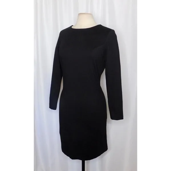 AMANDA‎ UPRICHARD Black Open Back Bow Ponte Knit Dress Sheath Classic Large - Image 5