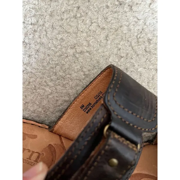 Born Sandals Sz 8M Salima Brown Leather Chunky Cushioned Summer Vacation Cruise - Image 3