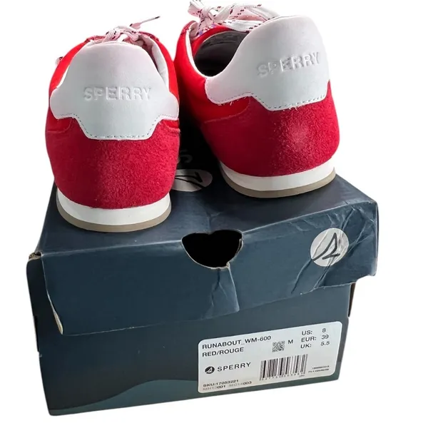 NIB - Sperry Runabout WM-600 Women's Red Low Top Sneakers - Size 8 - Image 2