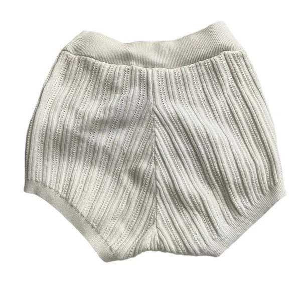 FOR LOVE & LEMONS Camille White Pointelle Knit Shorts - Image 7