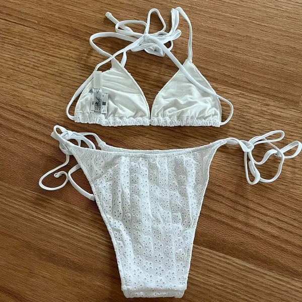 Frankie’s bikinis white eyelet set - Image 3
