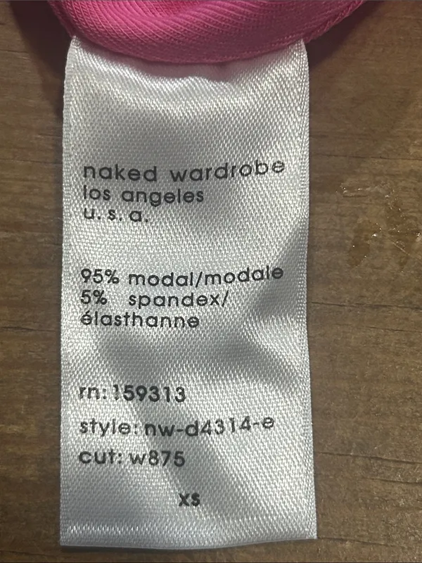 naked wardrobe Hot Pink Long Sleeve Fitted Mini Dress Size XSmall - Image 4