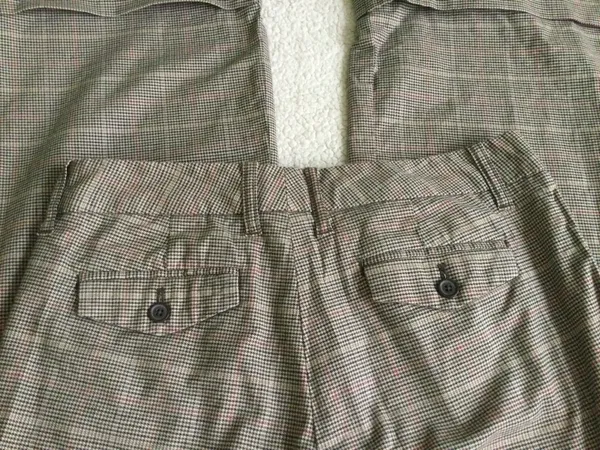 Gap Vintage Y2K Stretch Glen Plaid Flare Cuffed Trousers - Sz 6 - Image 8