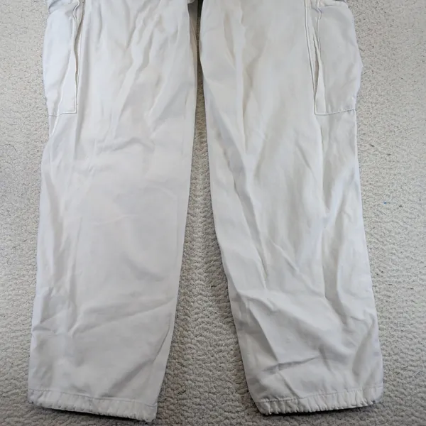 TNA Aritzia White Cotton‎ Wide Leg Cargo Pants Size 2 RVST 03-06-41848-R-SU23 - Image 10
