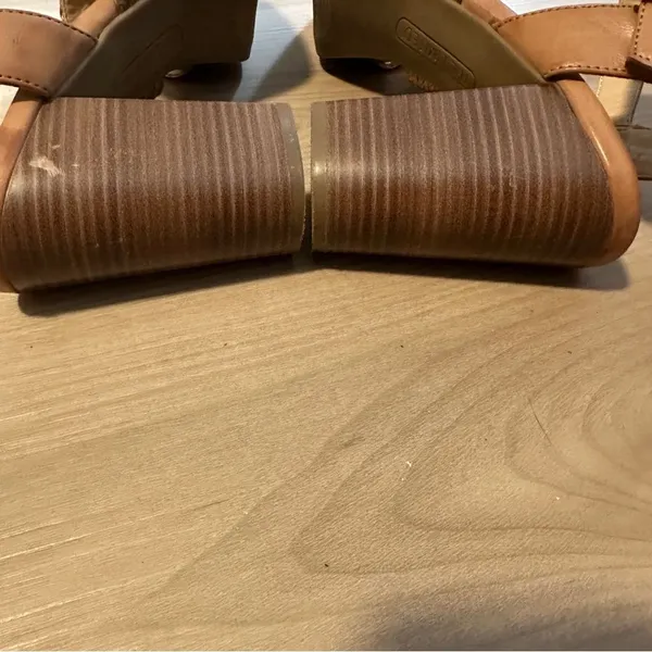 The Limited Platform Sandals Brown 8.5 M Womens Block Heel‎ Woven Ankle Strap - Image 7