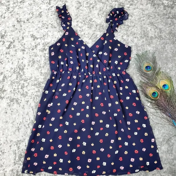 Madewell Ruffle-Strap Confetti Floral Dress‎ - Image 2