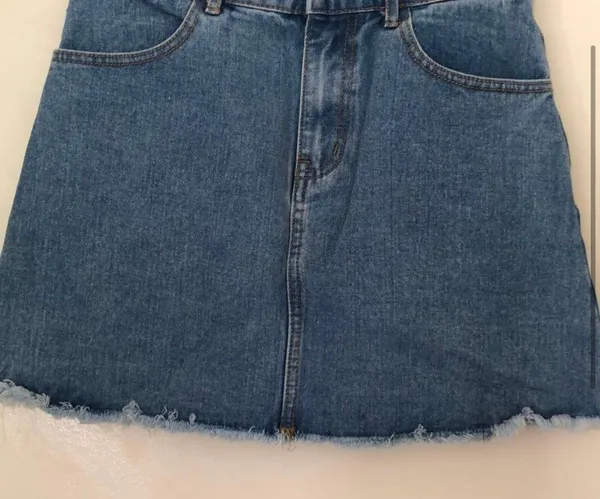 Brandy Melville John Galt Denim Jean Mini Skirt Dark Blue Size Medium - Image 2