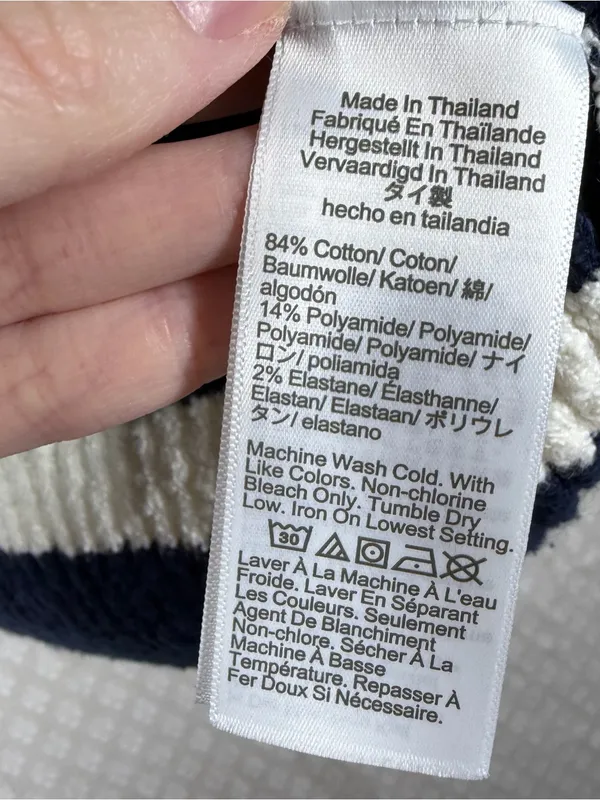 Madewell Black White Boucle Knit Crewneck Sweater - Image 4